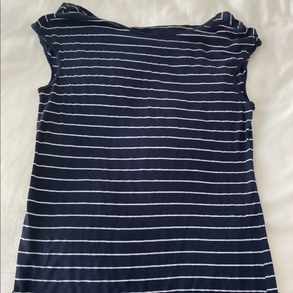 Michael stars navy/white striped tee OS
